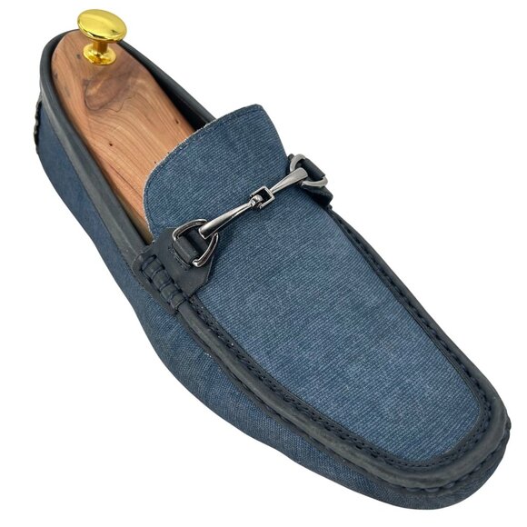 Mercanti Fiorentini Other - Blue Denim Men's 10M Horsebit Driving Loafers Mercanti Fiorentini Shoes Loafers